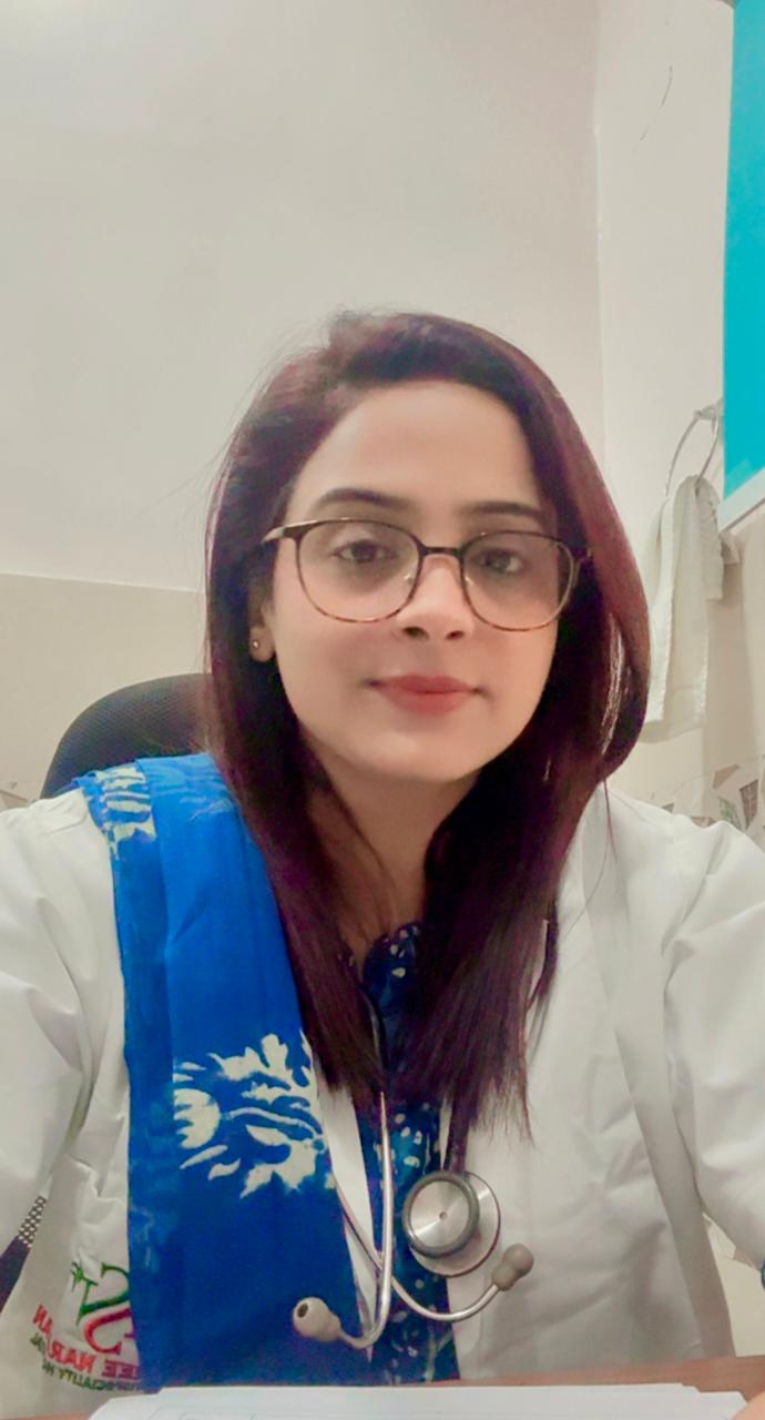 Dr. Binita Kashyap in clinical attire